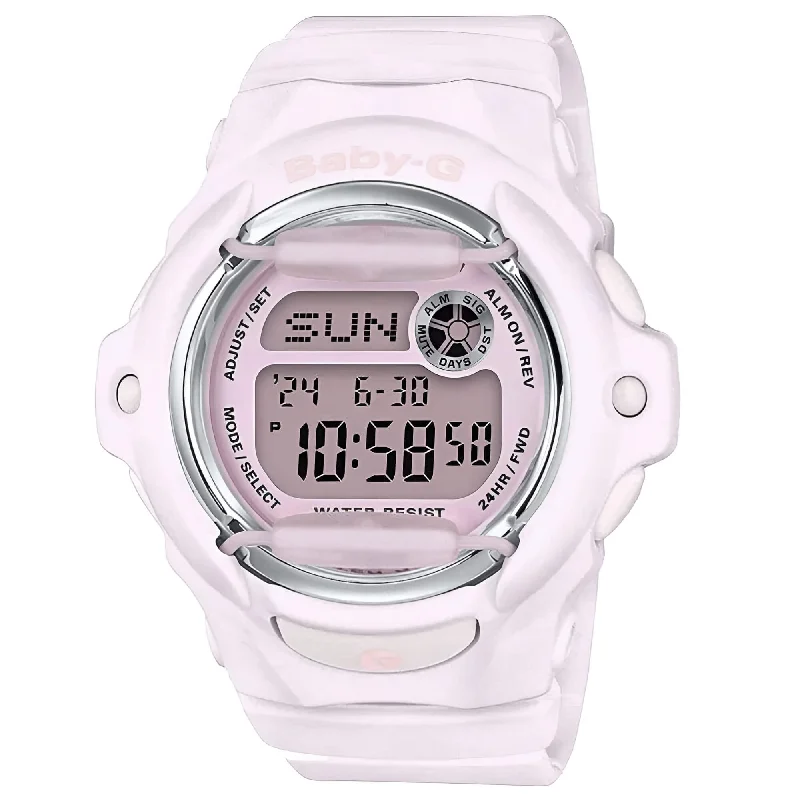 Watches For Outdoor Adventures-Casio Women's Watch - Baby-G Digital Dial Light Pink Resin Strap | BG169M-4