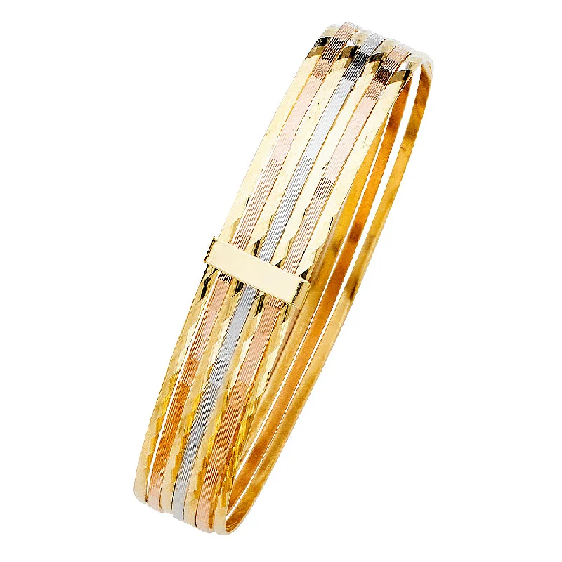 Bangles With Metallic Finishes-14K SEMANARIO 7DAYS BANGLE