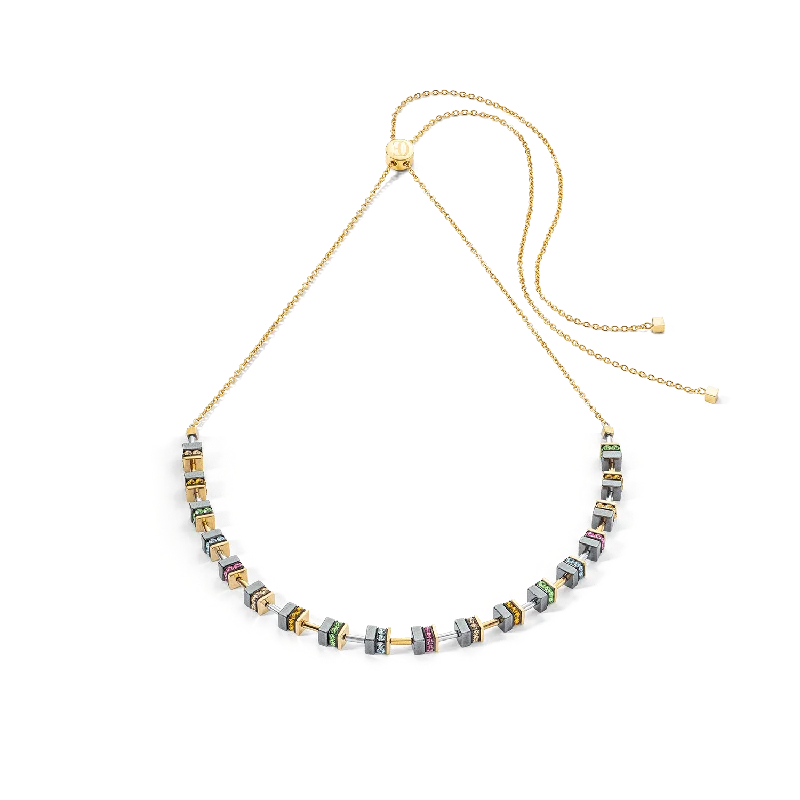 Statement Long Necklaces For Special Occasions-Multicolor Sparkling Chain Necklace