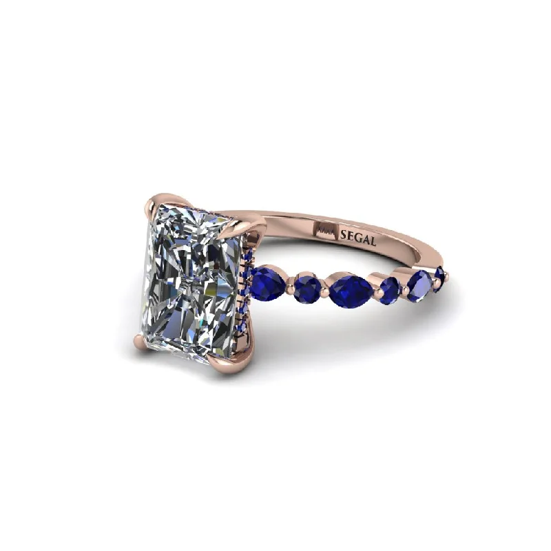 Sterling Silver Rings For Sensitive Skin-Radiant-Cut Diamond Eternal Radiance Engagement Ring - Skye No. 62