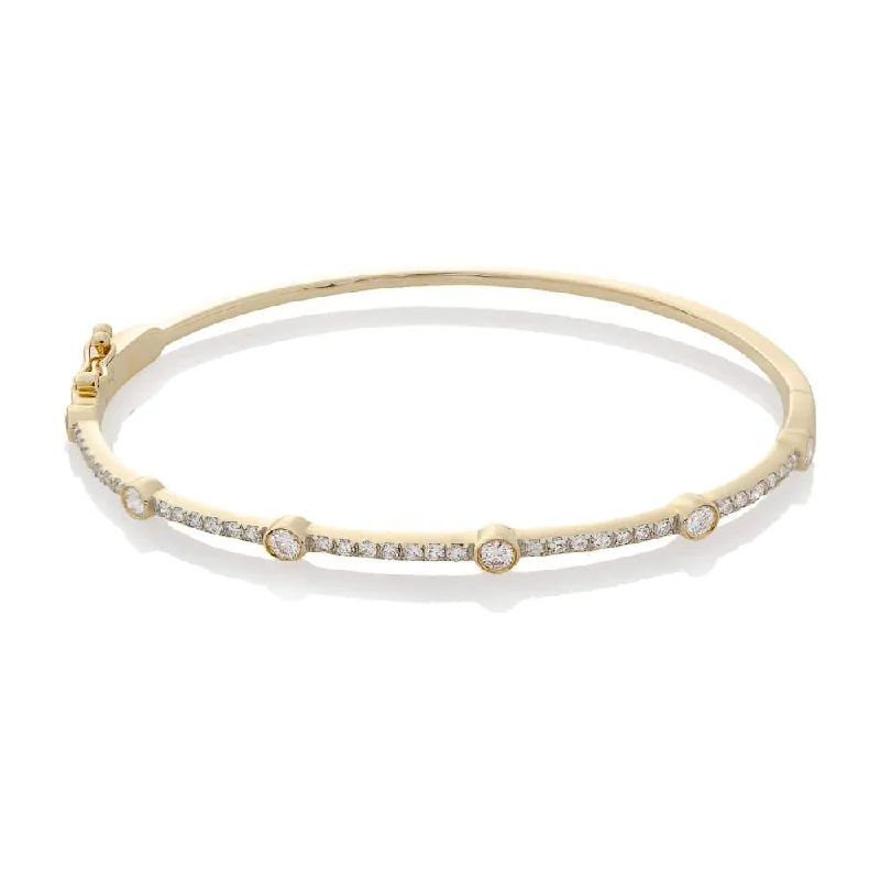 Bangles For Festive Outfits-PURE DIAMOND BANGLE, GOLD