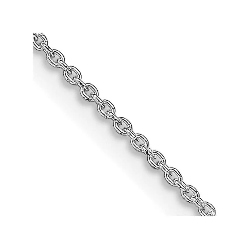 Minimalist Bar Chain Necklaces For Everyday Wear-Sterling Silver Rhodium-plated 1mm Cable Chain Necklace w/4in ext.