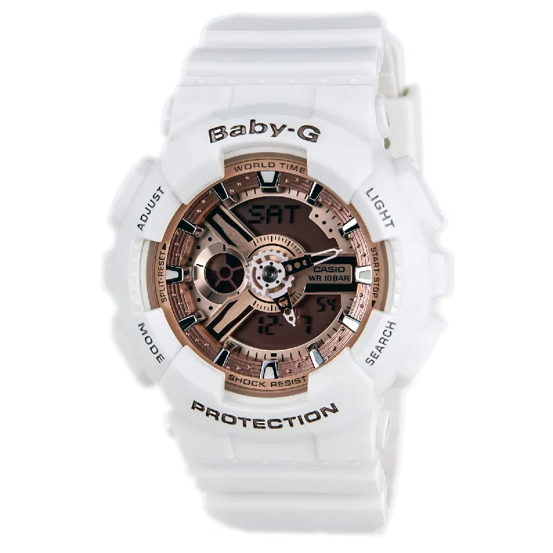 Watches For Everyday Elegance-Casio Women's World Time Watch - Baby-G Ana-Digital Dial Resin Strap | BA110-7A1