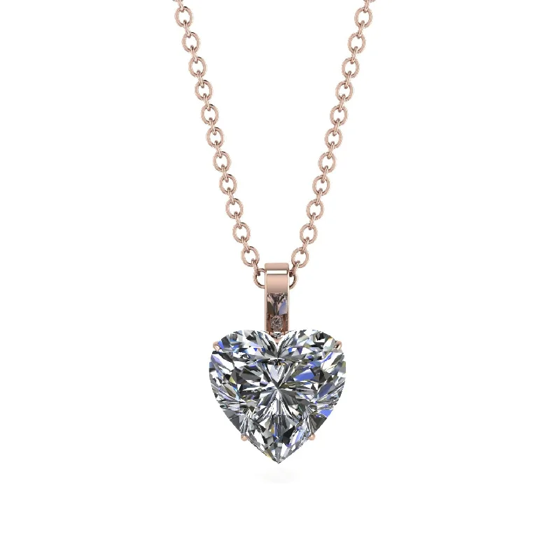 Pearl Necklaces For Timeless Elegance-Heart Diamond Necklace - Noelle No. 2