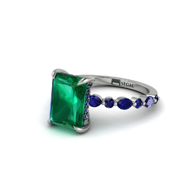 Fashionable Stackable Rings For Trendy Looks-Radiant-Cut Emerald Eternal Radiance Engagement Ring - Skye No. 66