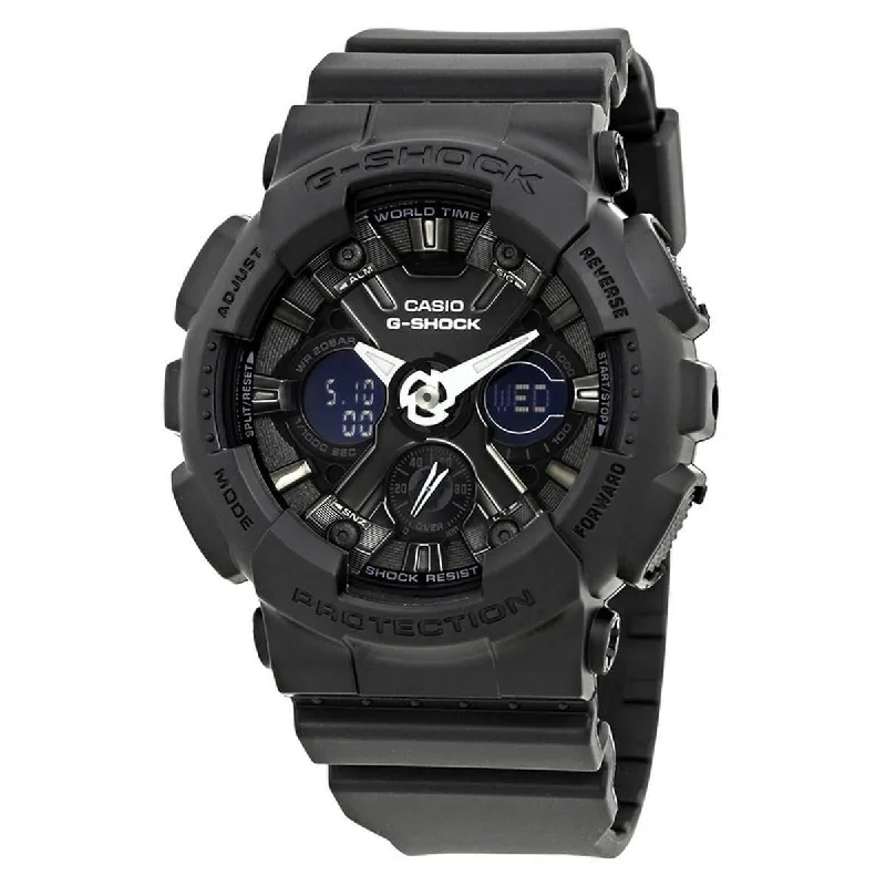 Watches With Neon Colors-Casio Women's Analog-Digital Watch - G-Shock XL World Time Black Dial | GMAS120MF-1A