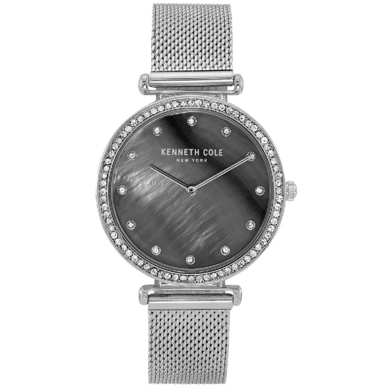 Watches With Luxury Finish-Kenneth Cole Women's Quartz Watch - Grey Mother of Pearl Dial Bracelet | KC50927001