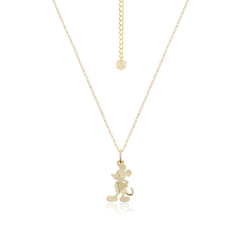 Beautiful Rose Gold Necklaces For Bridesmaids-Disney Mickey Mouse Facet Necklace