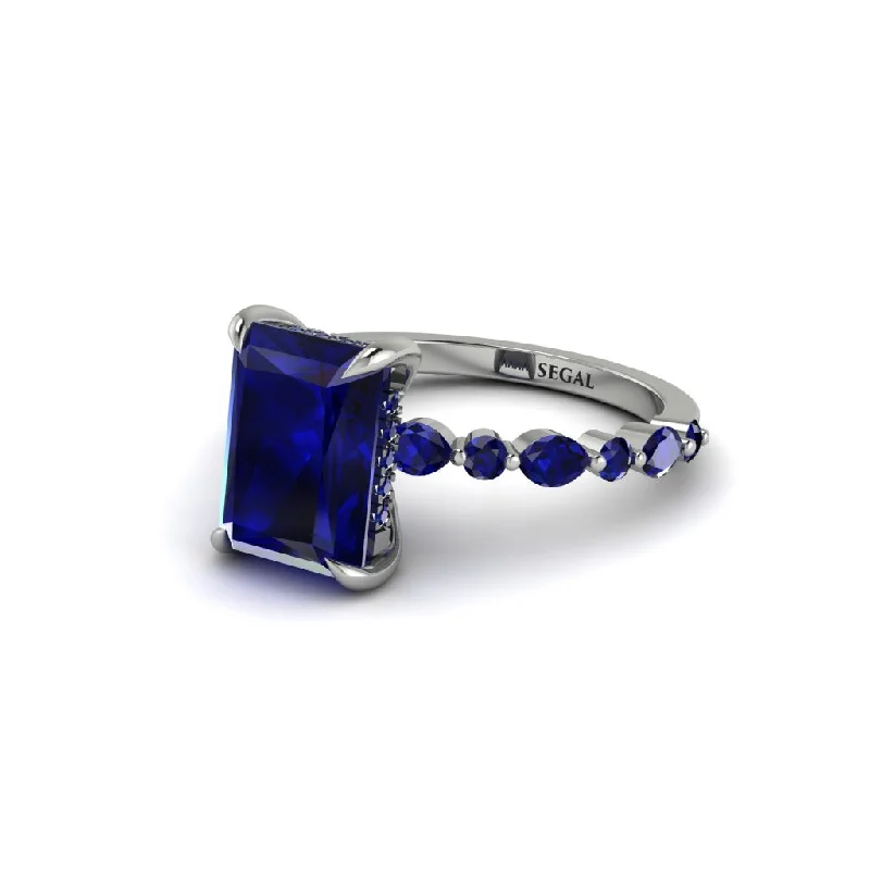 Elegant Diamond Rings For Weddings-Radiant-Cut Sapphire Eternal Radiance Engagement Ring - Skye No. 75