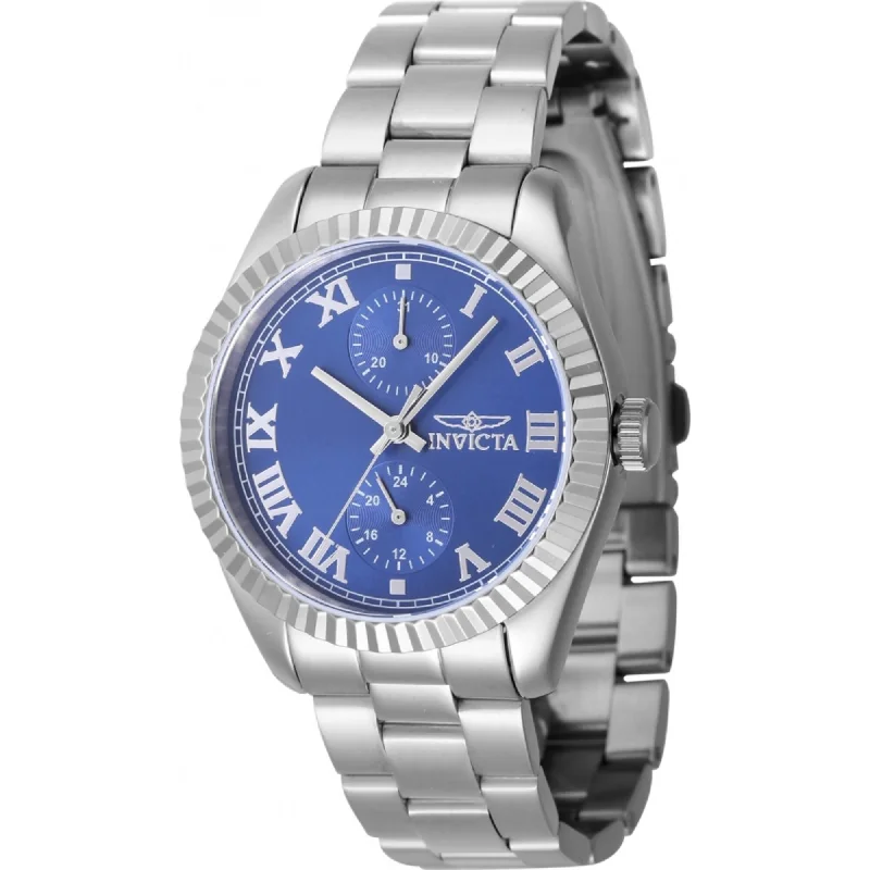 Watches With Black Designs-Invicta Women's Watch - Specialty Quartz Blue Dial Stainless Steel Bracelet | 47437